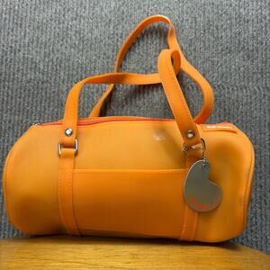 Y2K Alan Stuart Neon Jelly Mini Duffel Bag Purse Orange